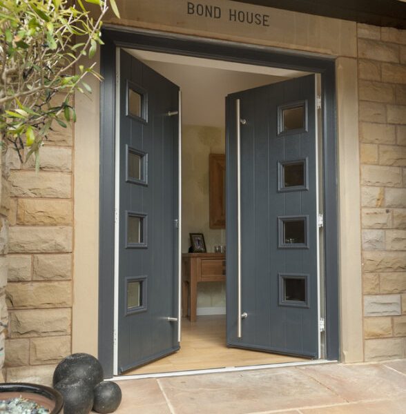 double composite doors open